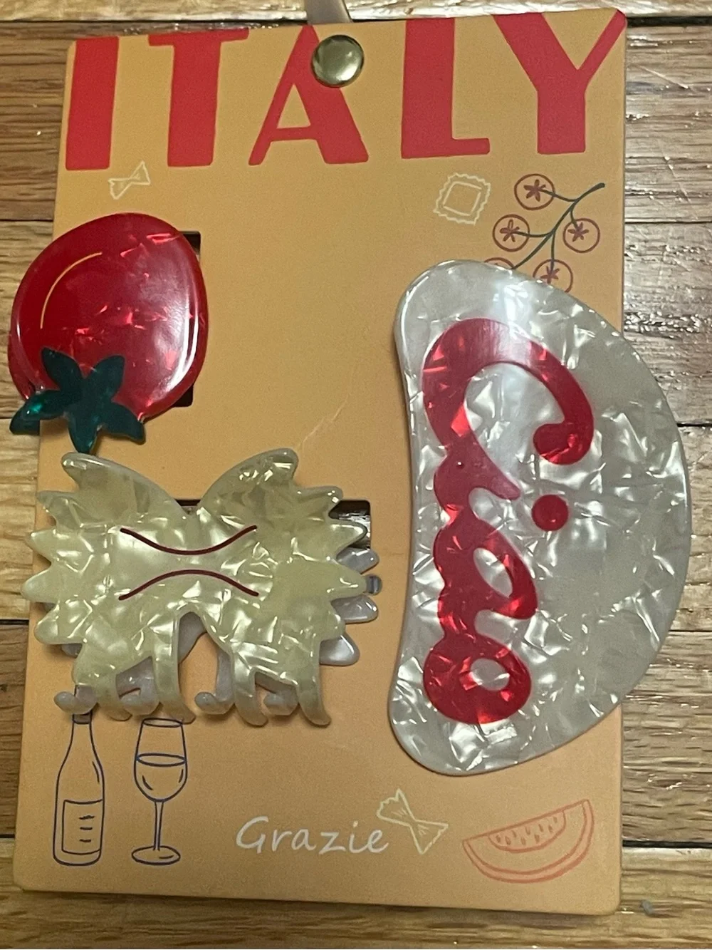 Italian Food Inspired Hair Claw Clip Set - New - Picture 6 of 7